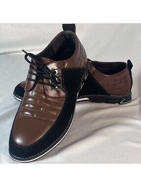 Gatsby Two-Tone Brown and Black Oxford Dress Shoes